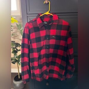 Hollister Red and Black Checkered Flannel